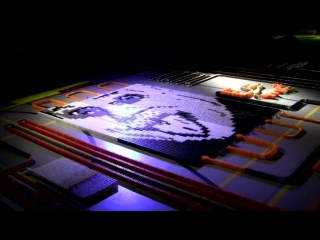 125,000 домино превращаются в рисунок! (Мировой рекорд)